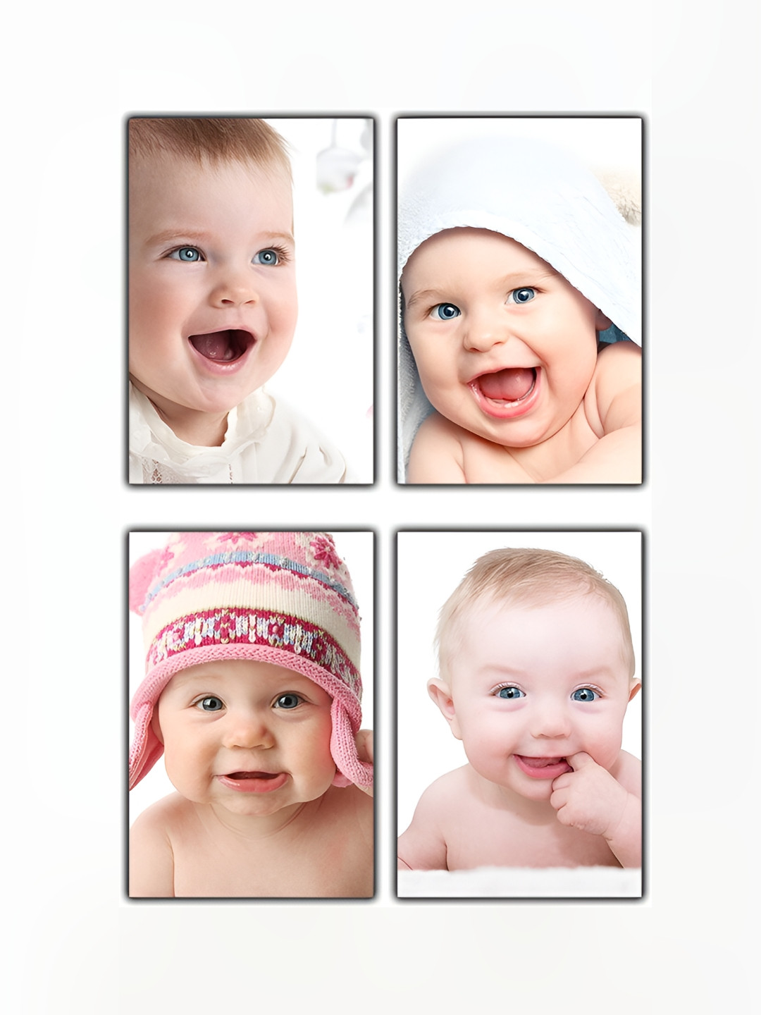 PnF White & Nude 4 Pieces Baby Wall Stickers