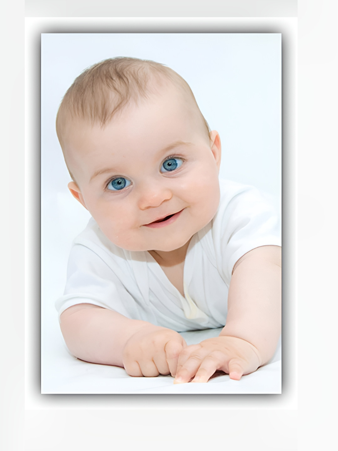 PnF White & Beige Cute Baby Paper Wall Stickers