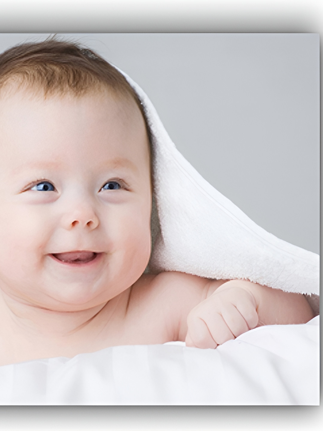 PnF White Baby Printed Paper Wall Sticker