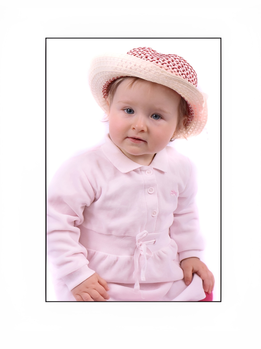 PnF Pink & White Cute Baby Paper Wall Sticker