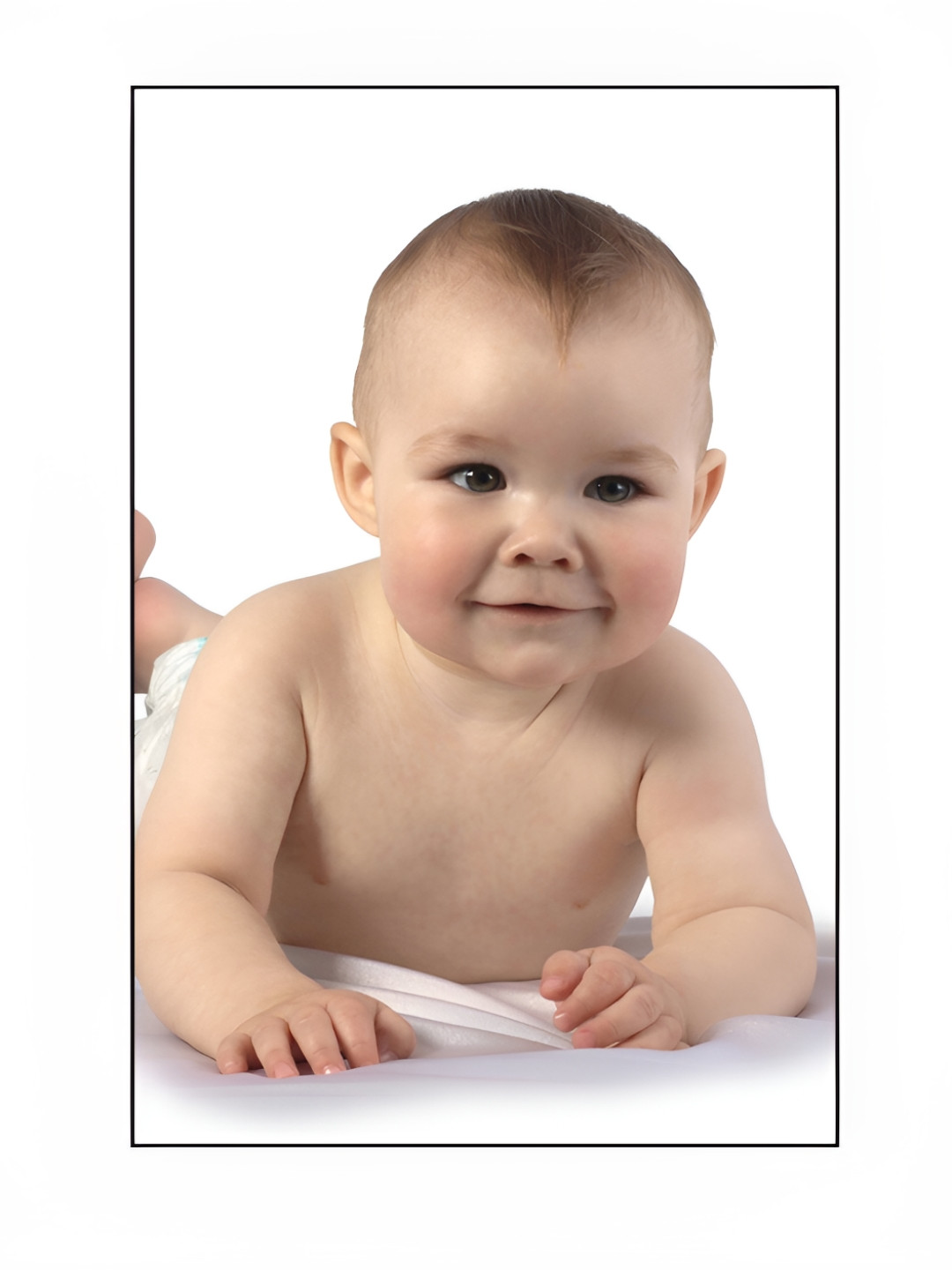 PnF White & Beige Cute Baby Combo Posters Painting Wall Stickers