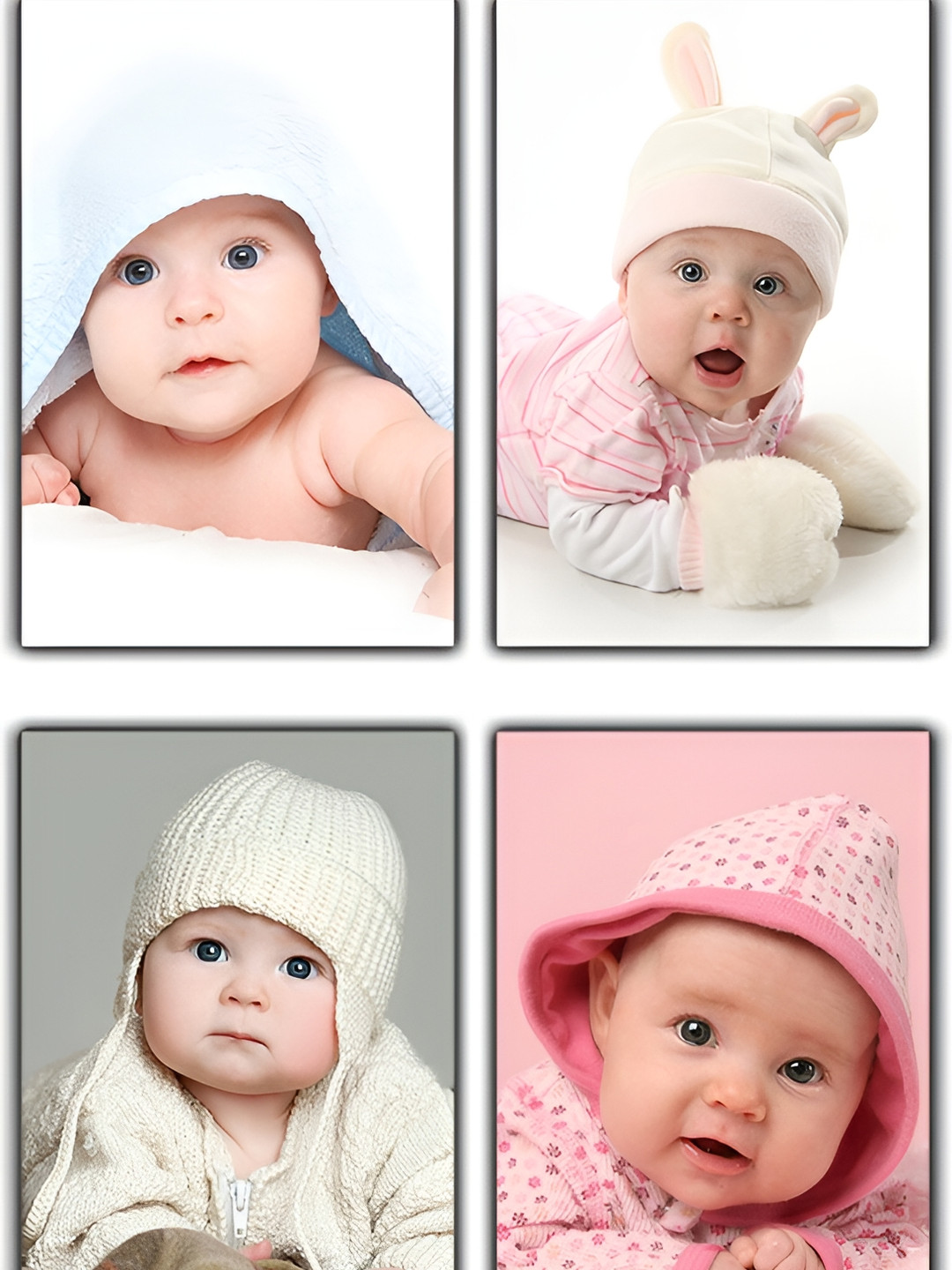 PnF Baby Combo Paper 4 Piece Wall Rectangle Photographs Wall Art - 18 x 12In