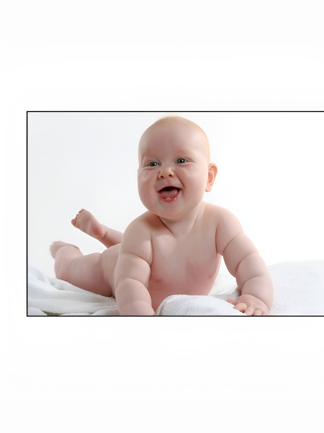 PnF White Cute Baby Paper Wall Sticker