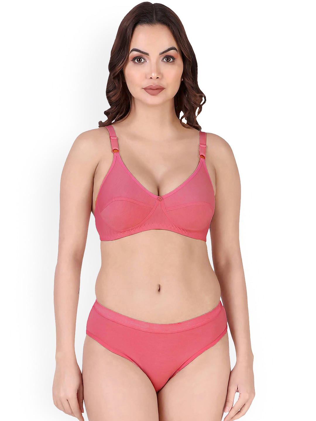 PIBU Cotton Lingerie Set- F_Rinki Set1-Red