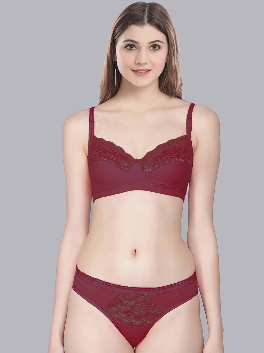 AROUSY Cotton Breathable Lingerie Set