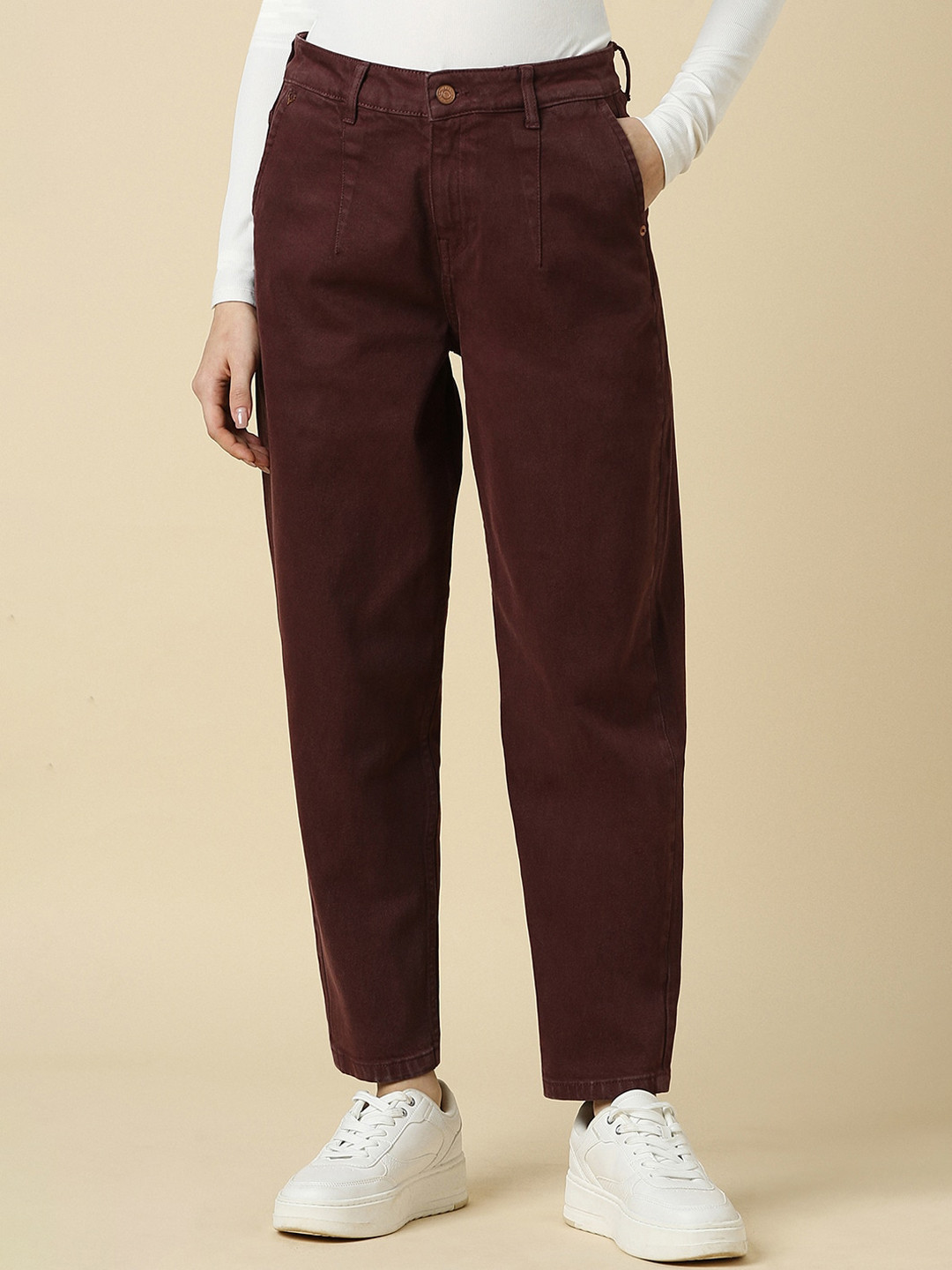 Allen Solly Woman Mid-Rise Coloured Shade Clean Look Stretchable Jeans