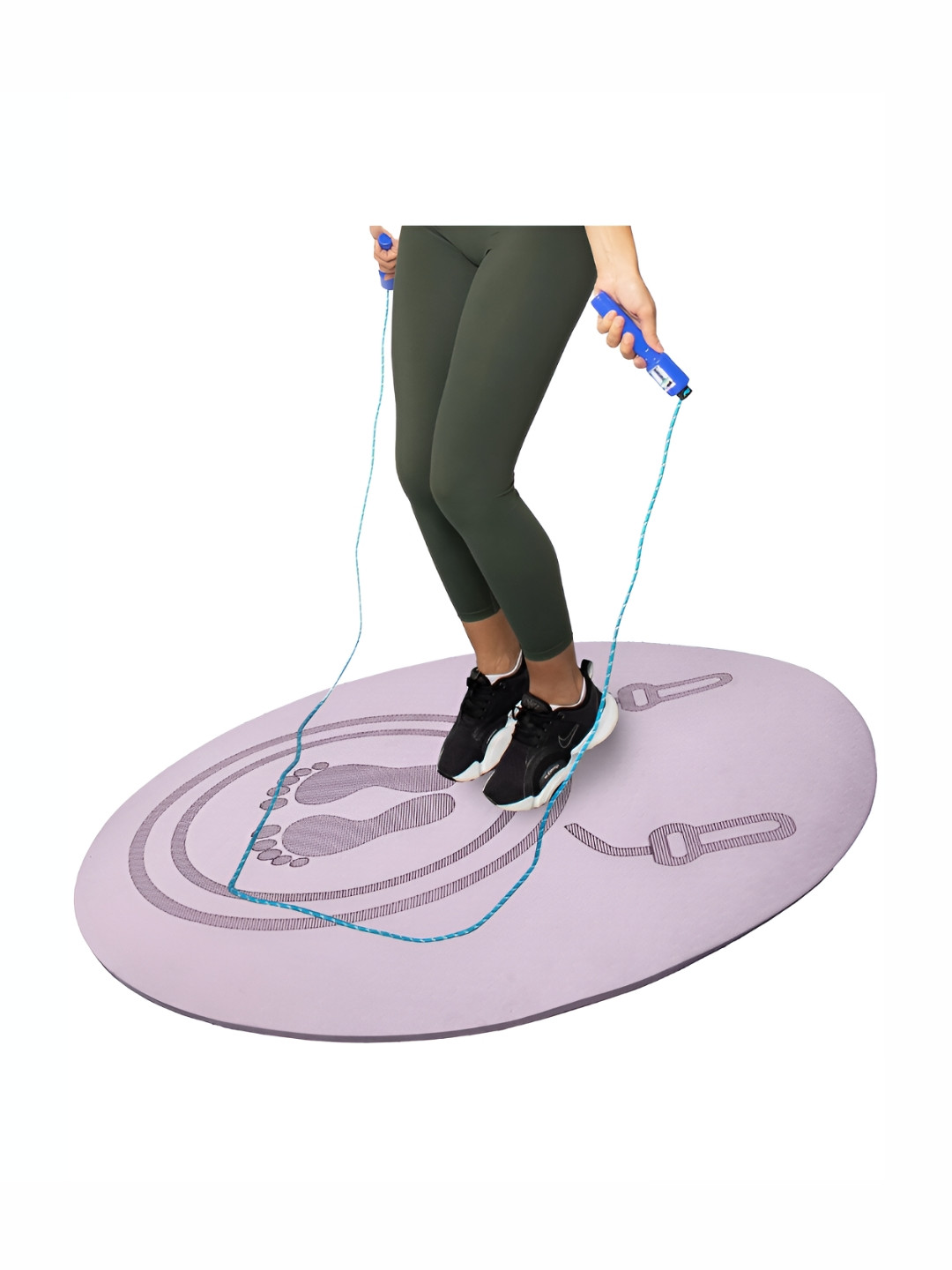 Cortina Purple Printed Anti-Skid Skipping Yoga Mat