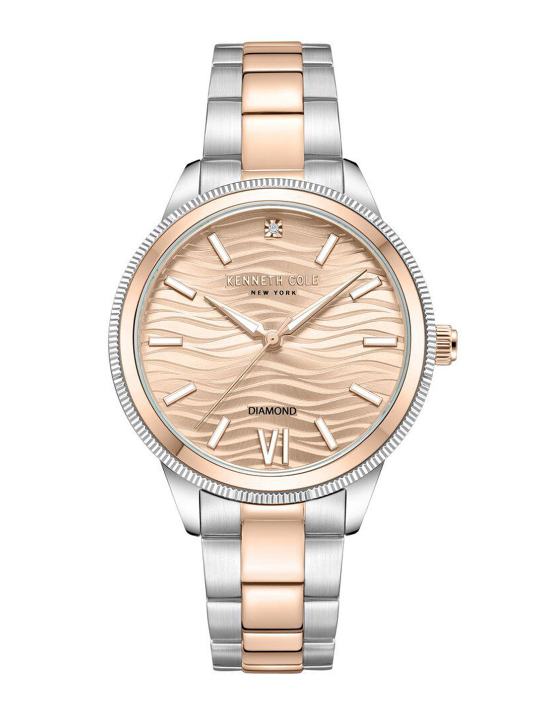 Kenneth Cole Women Patterned Dial & Stainless Steel Straps Analogue Watch KCWLG0017704LD