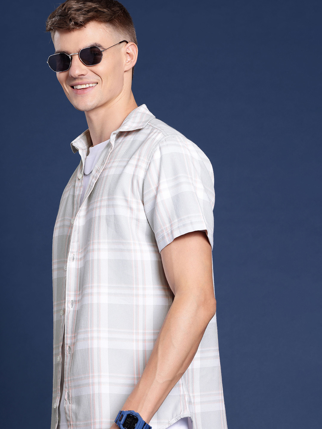 Mast & Harbour Men Tartan Checked Casual Shirt