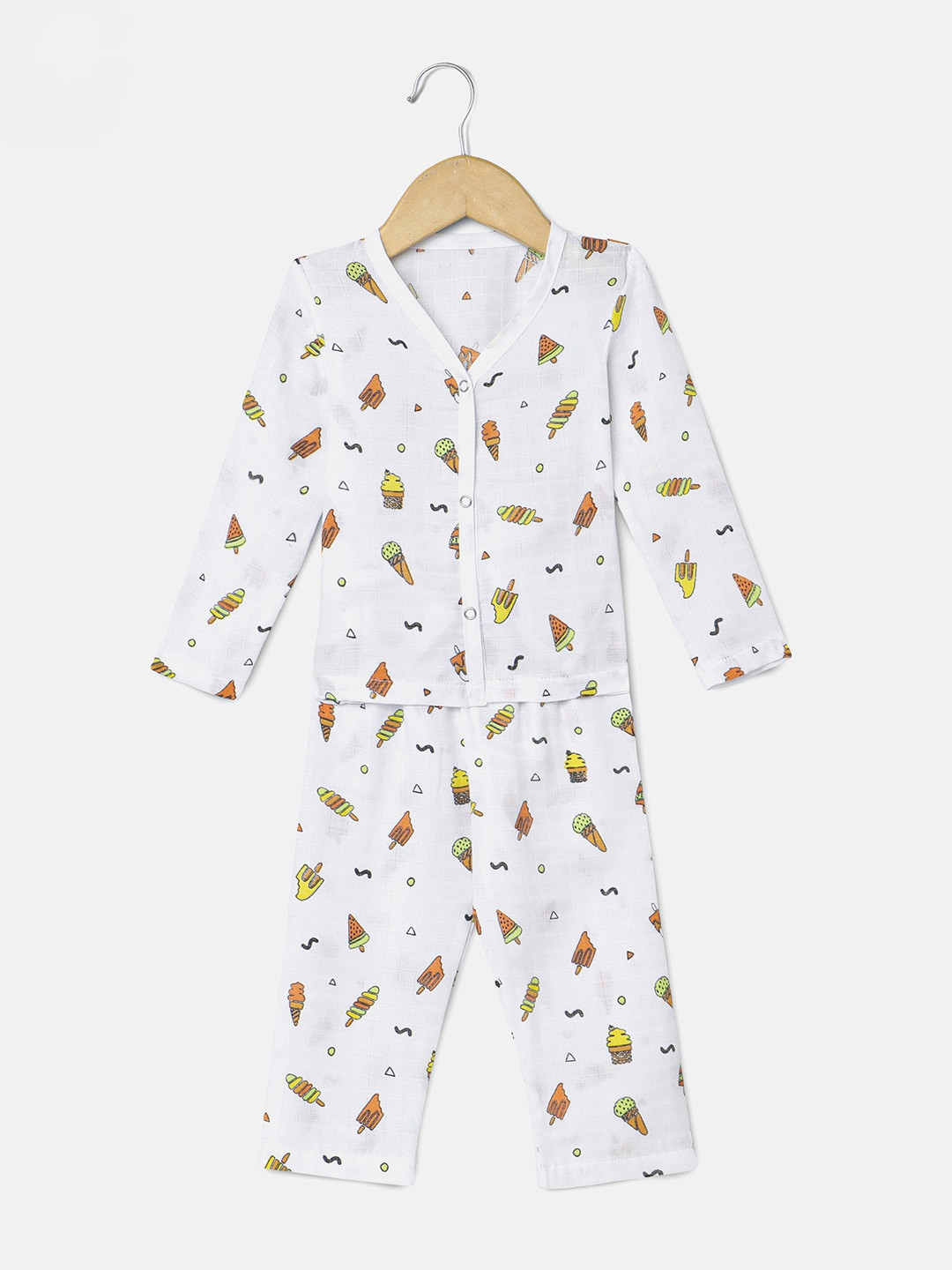 The Boo Boo Club Kids Graphic Printed Pure Cotton Muslin Night suit