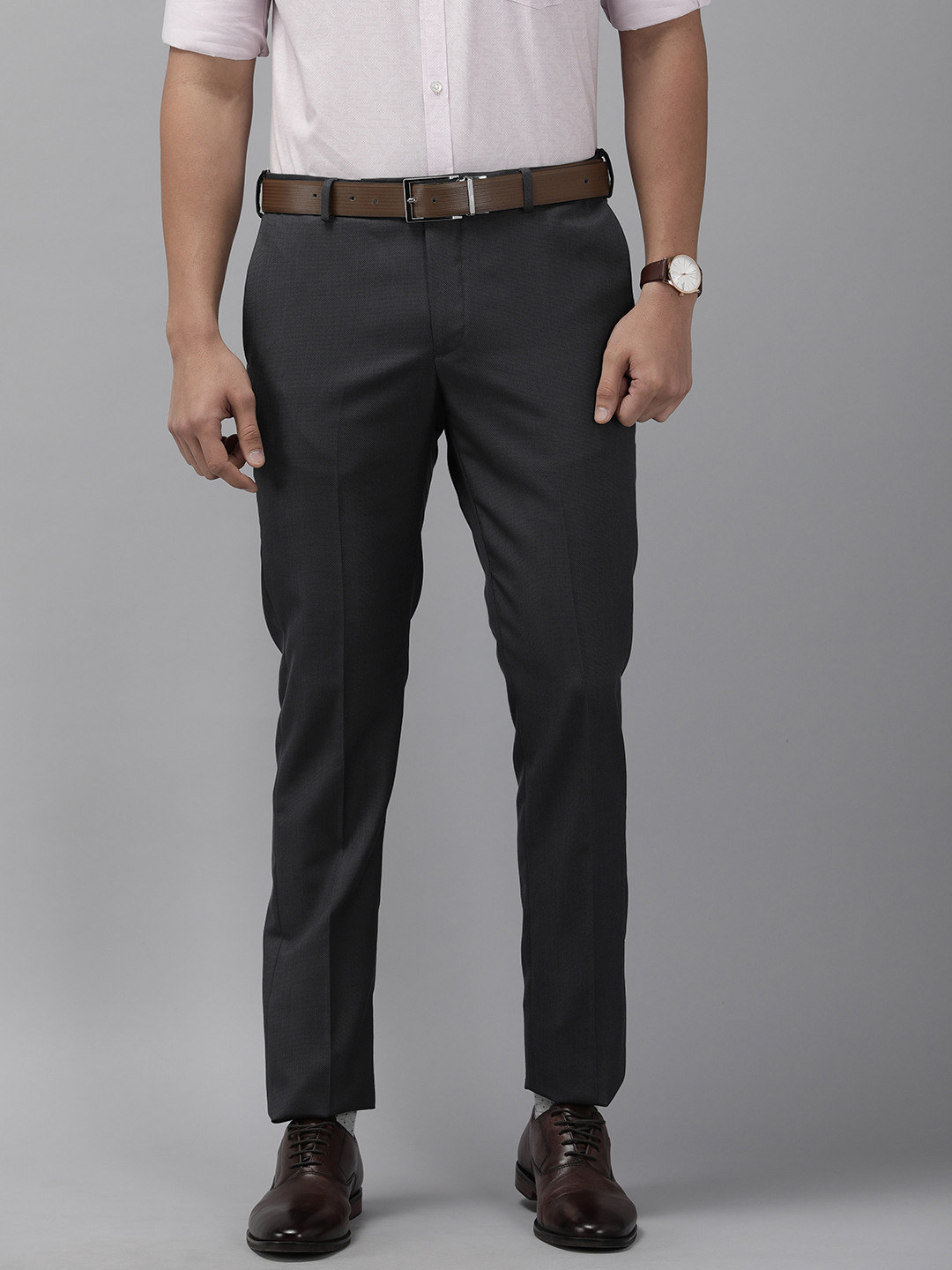 Arrow Men Textured Original Tapered Fit Formal Trouser
