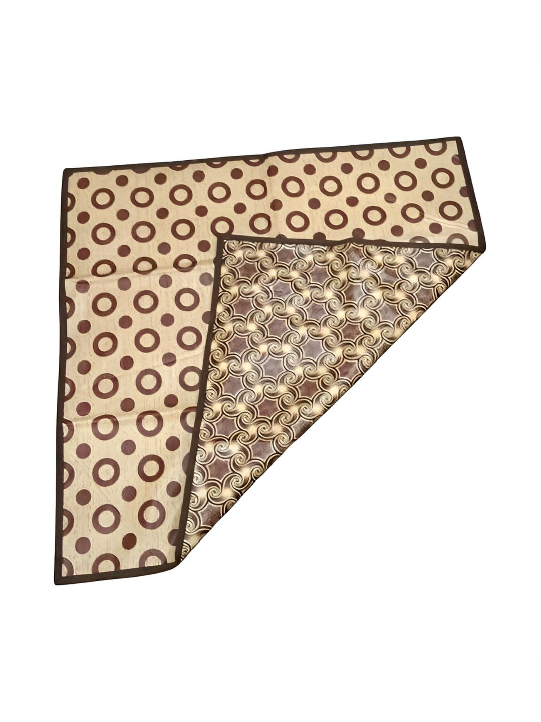 CASA-NEST Brown & Beige Digital Printed Reversible & Waterproof Bed Server Placemat