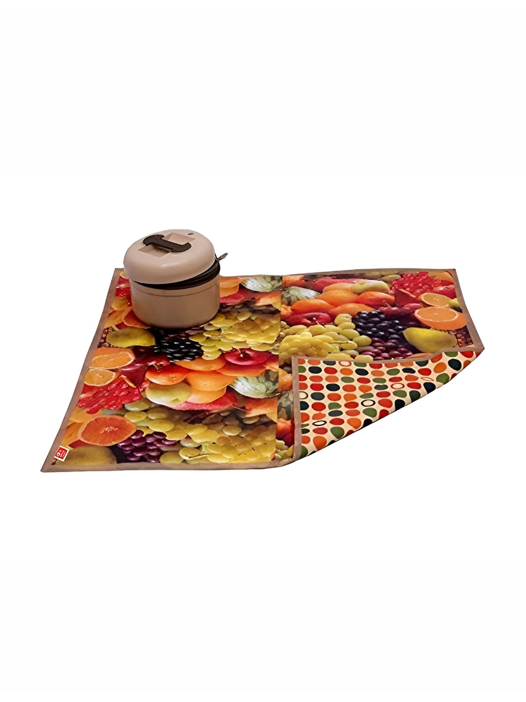 CASA-NEST Yellow & Red Digital Printed Reversible & Waterproof Bed Server Placemat