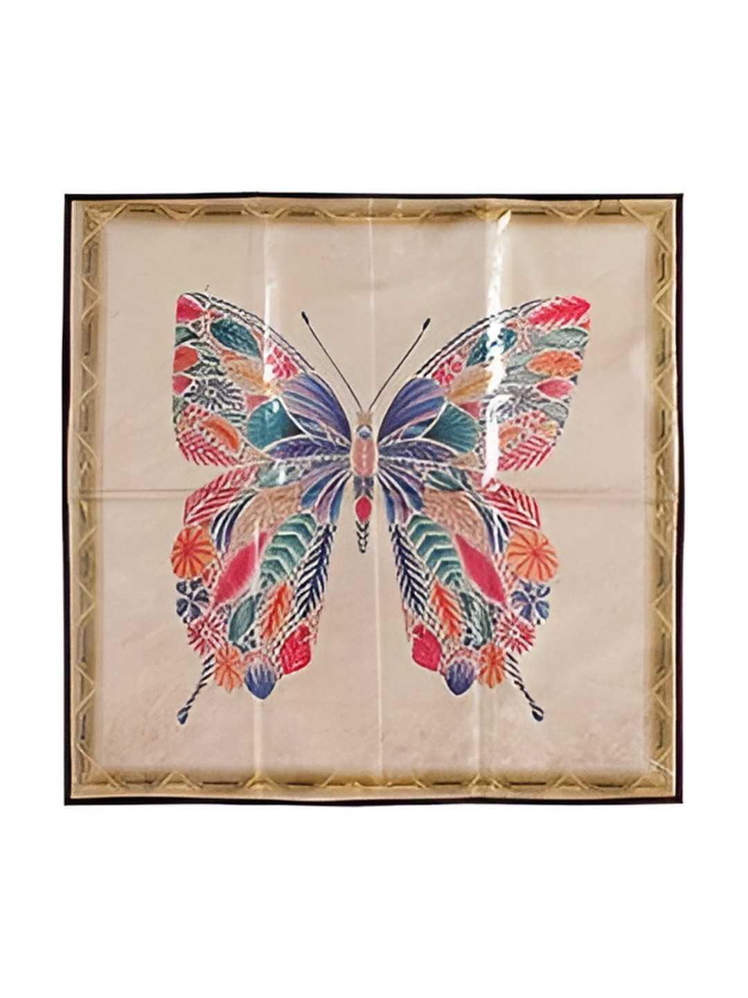 CASA-NEST Abstract Print Cotton Rectangle Shaped Bed Server Food Mat