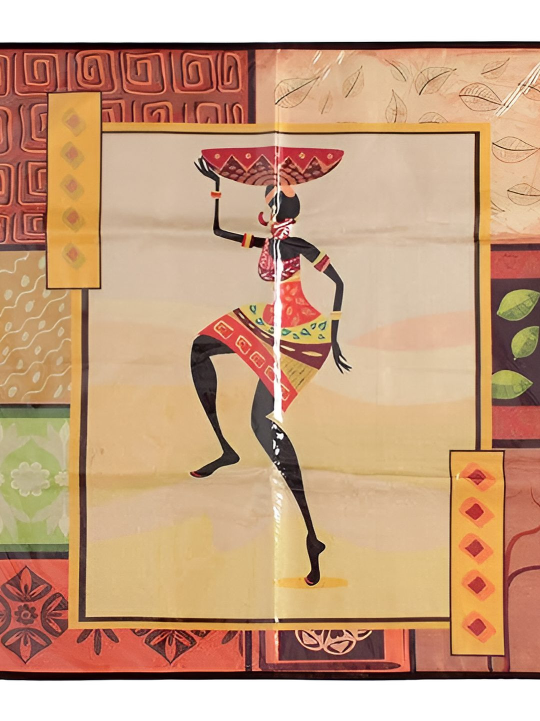 CASA-NEST Abstract Print Waterproof Square Shaped Bed Food Mat