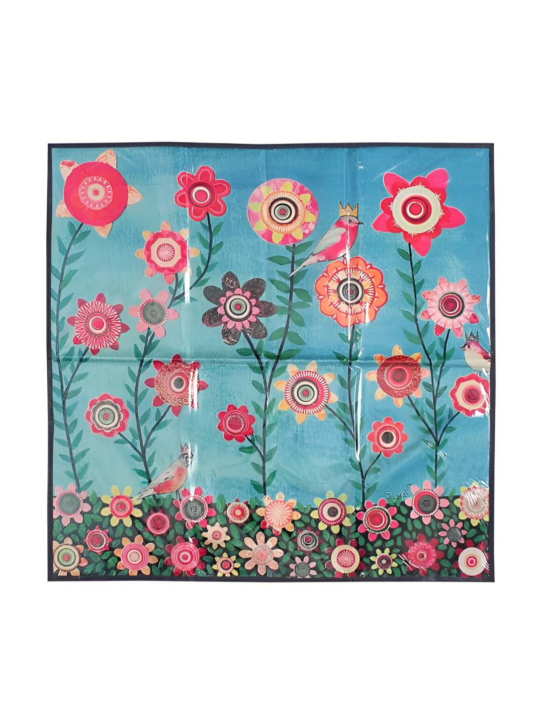 CASA-NEST Blue Floral Printed Waterproof Food Mat