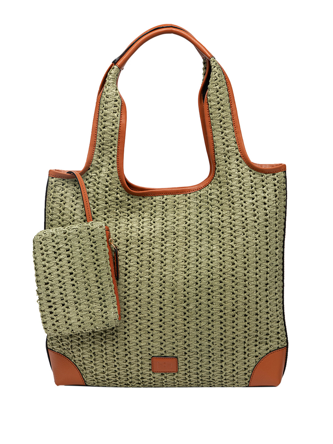 HIE Women's Anya Textured Synthetic Leather Hanging Pouch Tote Bag