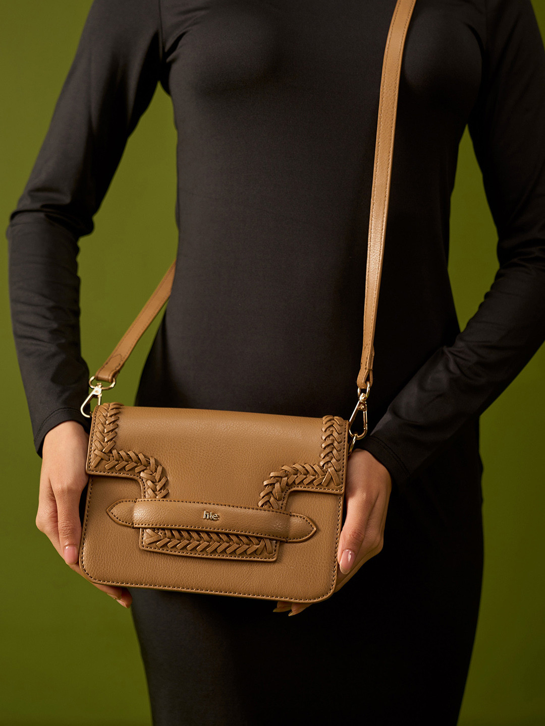 HIE Women Self-Design Structured Sling Bag with Hanging Mini Pouch