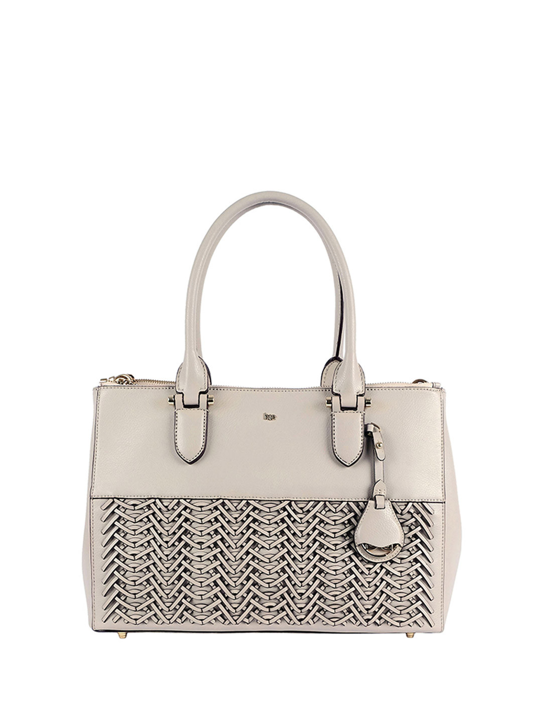 HIE Women's Handwoven Sarah Structured Geometric Sling Shopper Tote Bag