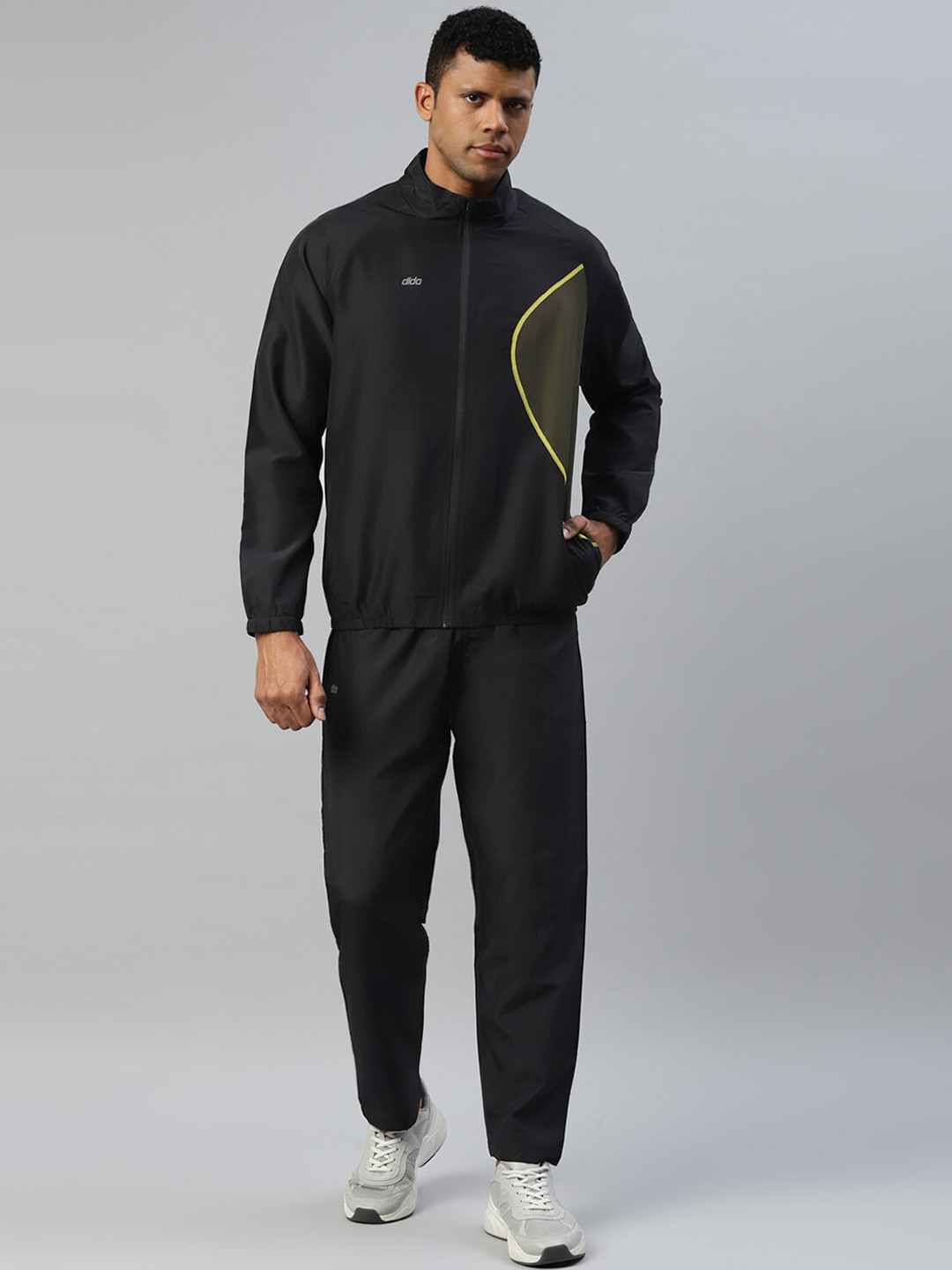 DIDA Men Ultra Premium Colorblock Quick-Dry Regular-Fit Active Sports Training Track Suit