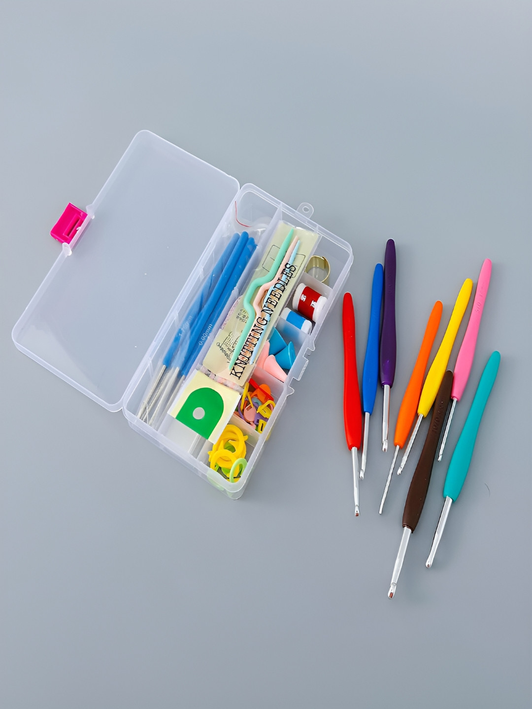 Kuber Industries Set of 53 Crochet Hook Needle Set