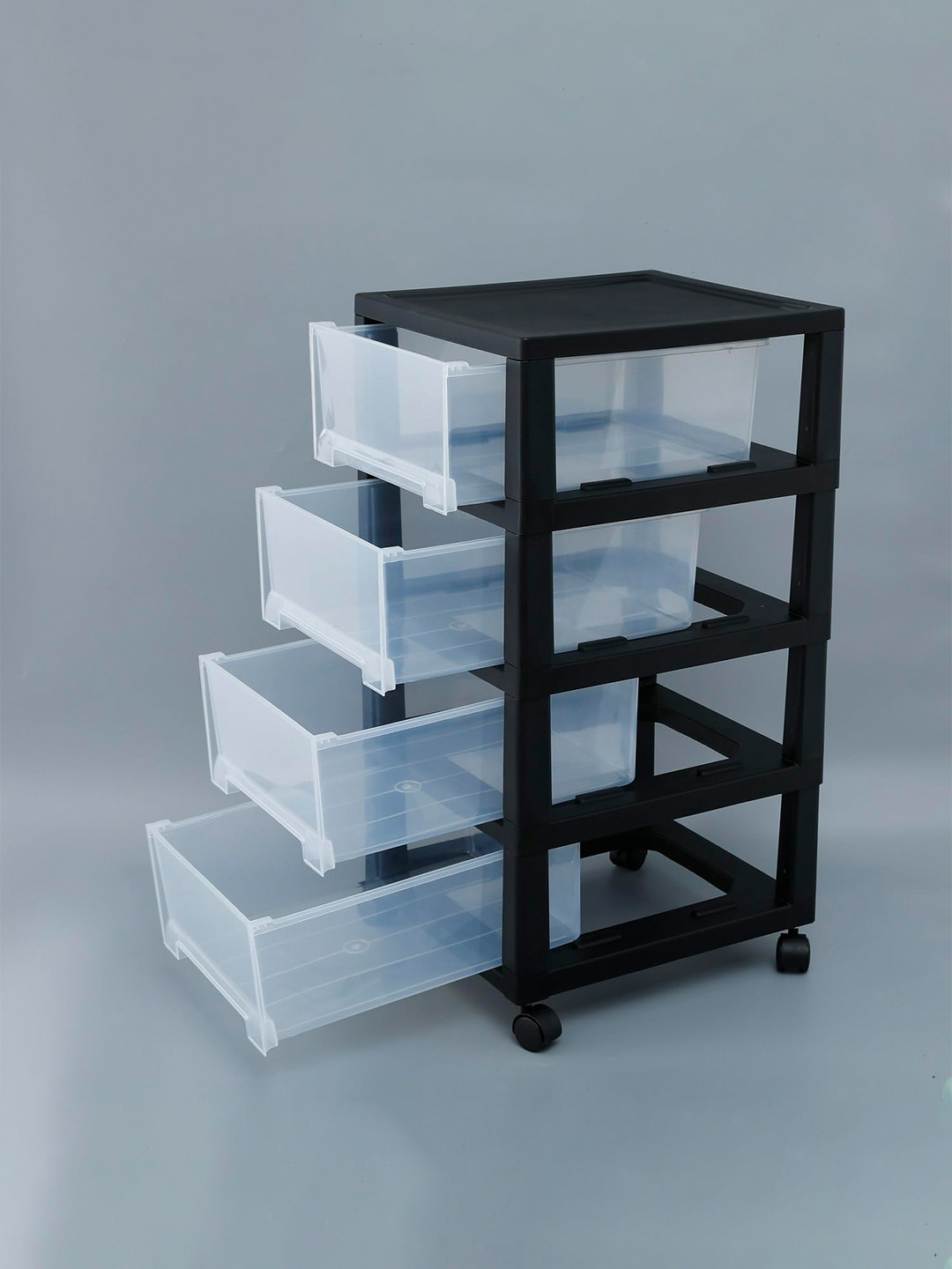 Kuber Industries Black Set of 1 Regular Multi Utility Organisers
