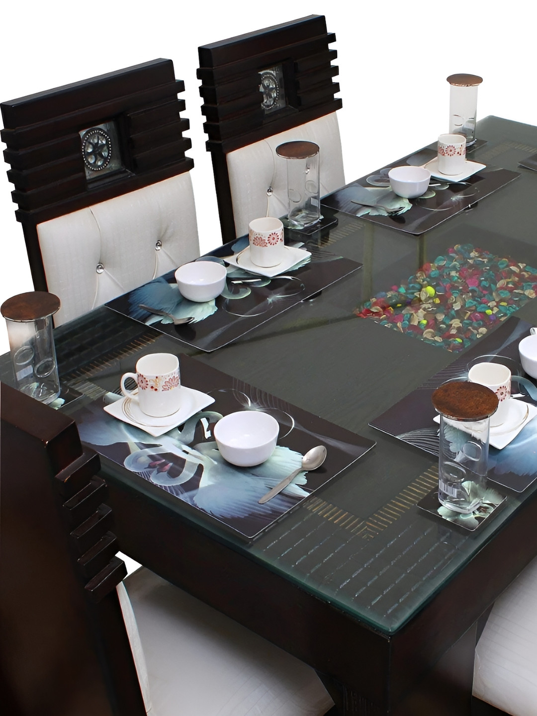 REVEXO Blue 6 Pieces Printed Table Placemats