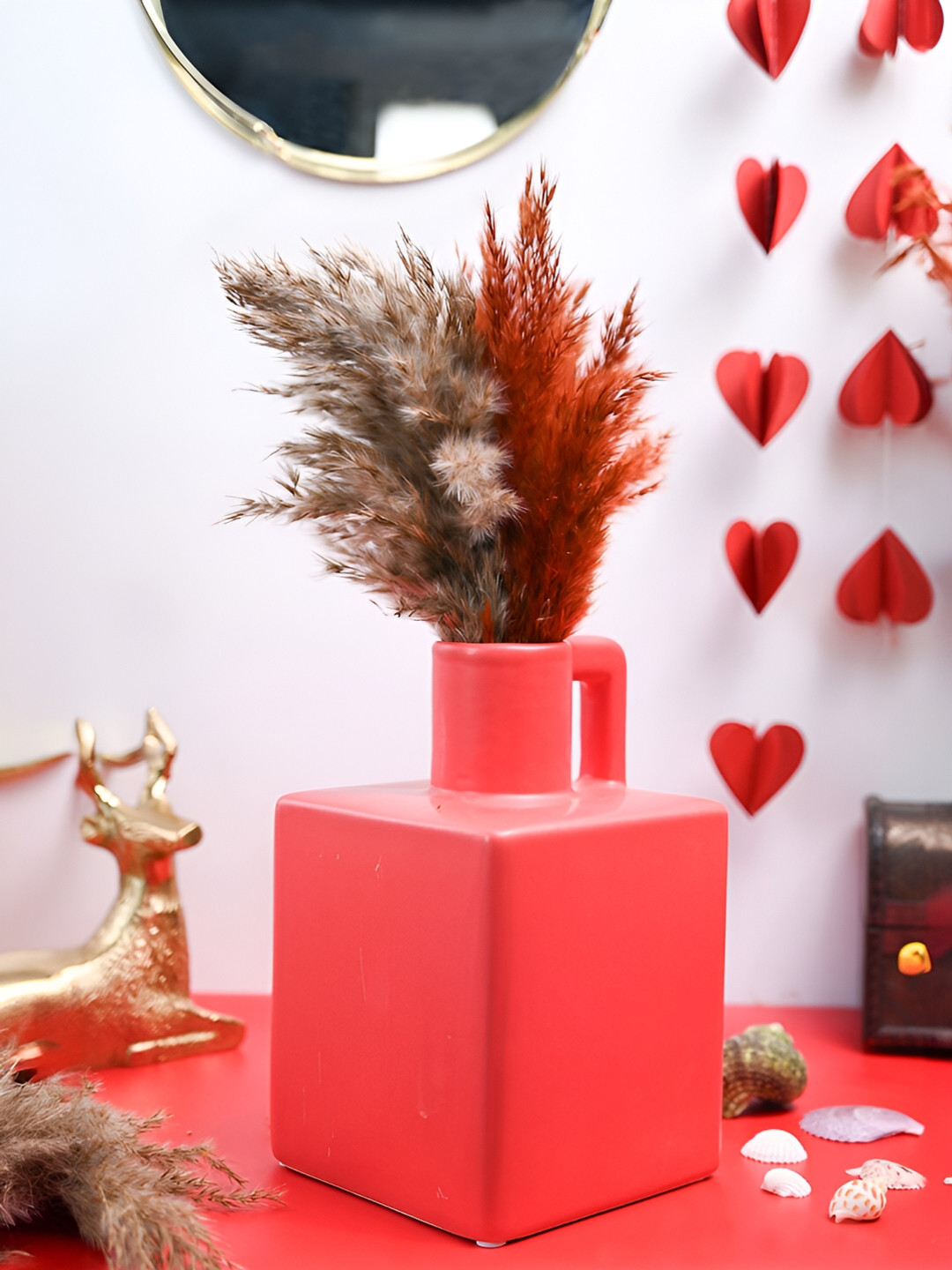 MARKET99 Red Square Ceramic Vase