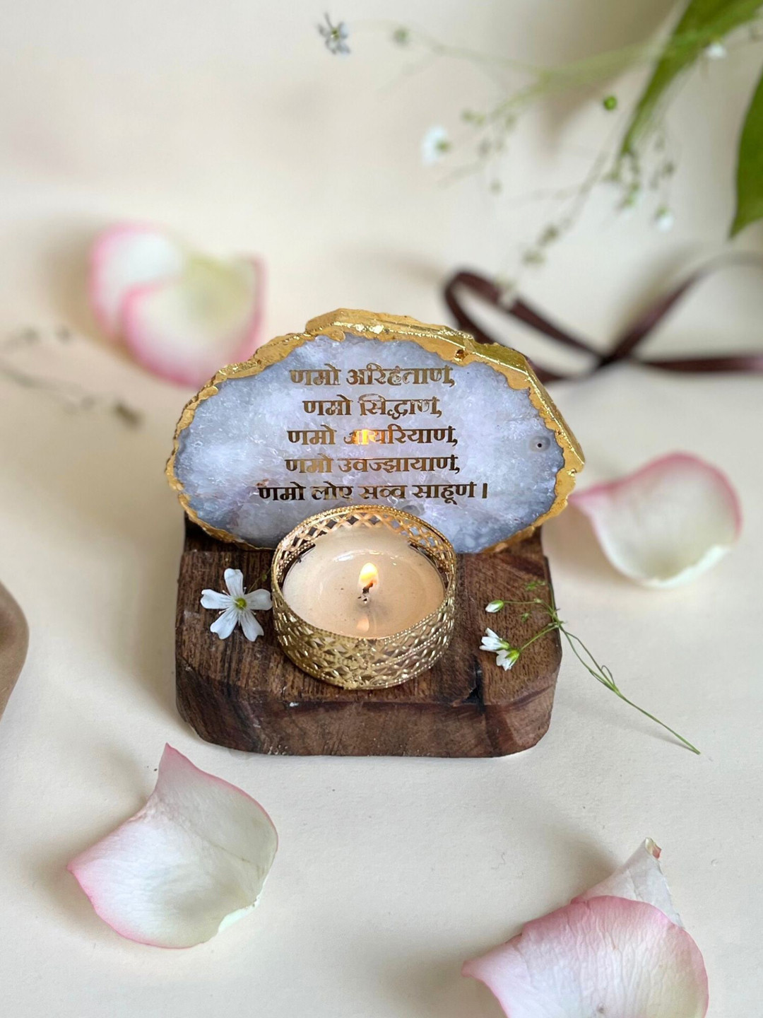 HOMEARTE White Stoneware Tea Light Candle Holders