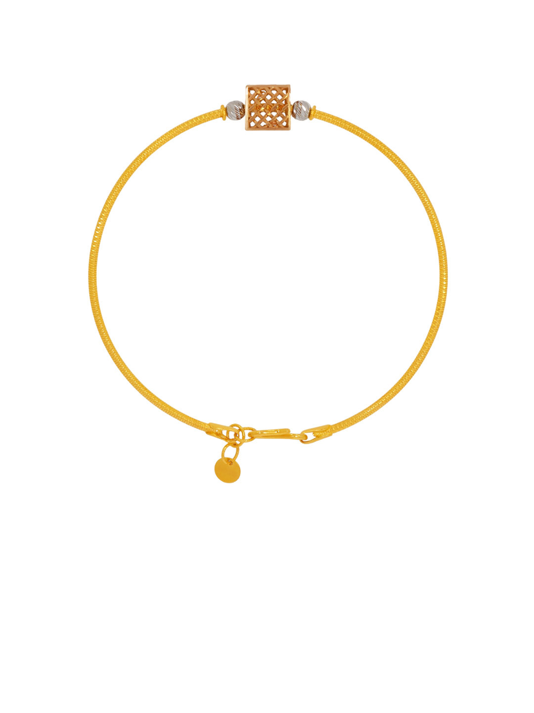 BHIMA Jewels 22K Hallmark 916 Purity Yellow Gold Floral Six Stone Stud