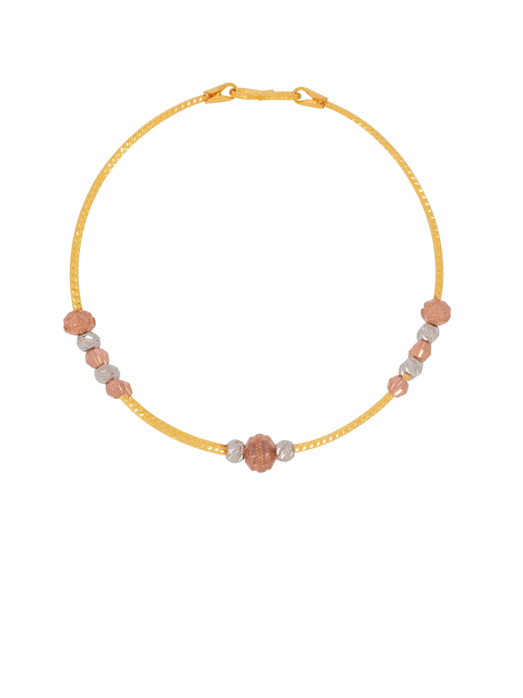 BHIMA 22K Hallmark 916 Purity Yellow Gold Cutting Ball Bangle