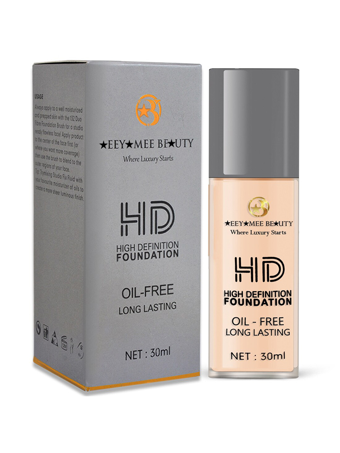 Adbeni HD Long Lasting Oil Free Foundation - 30ml - NC10