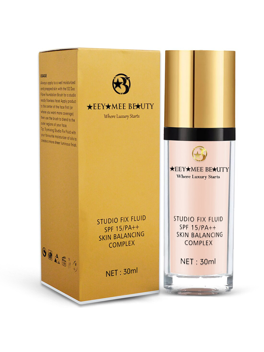 Adbeni Studio Fix Fluid SPF 15 PA++ Foundation - 30ml - NC15