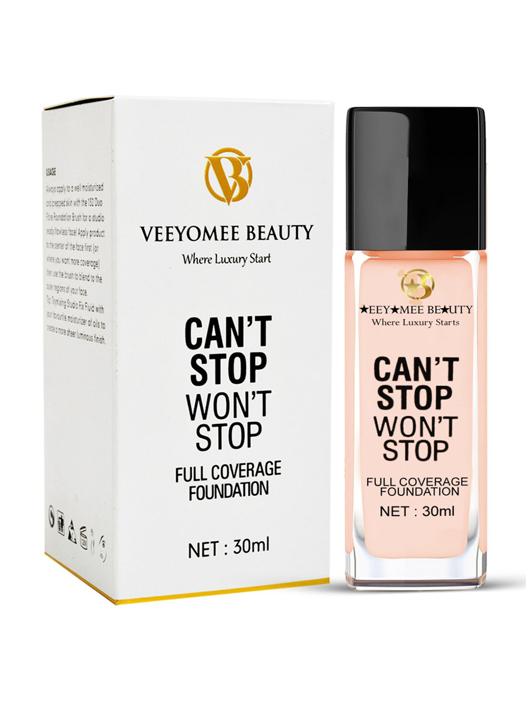 Adbeni Can't Stop Won't Stop Full Coverage Foundation 30ml - NC10