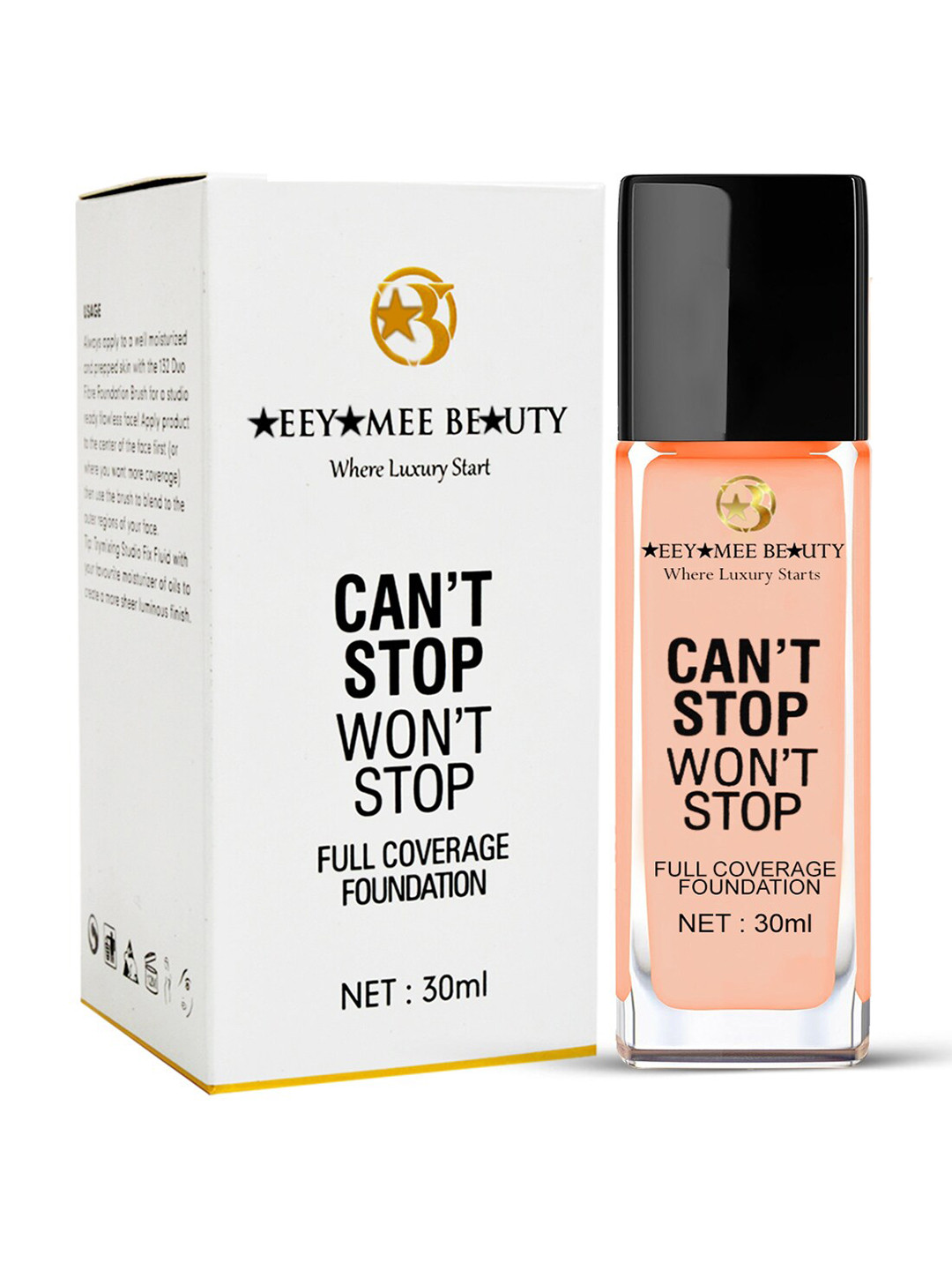 Adbeni Can't Stop Won't Stop Full Coverage Foundation 30ml - NC15