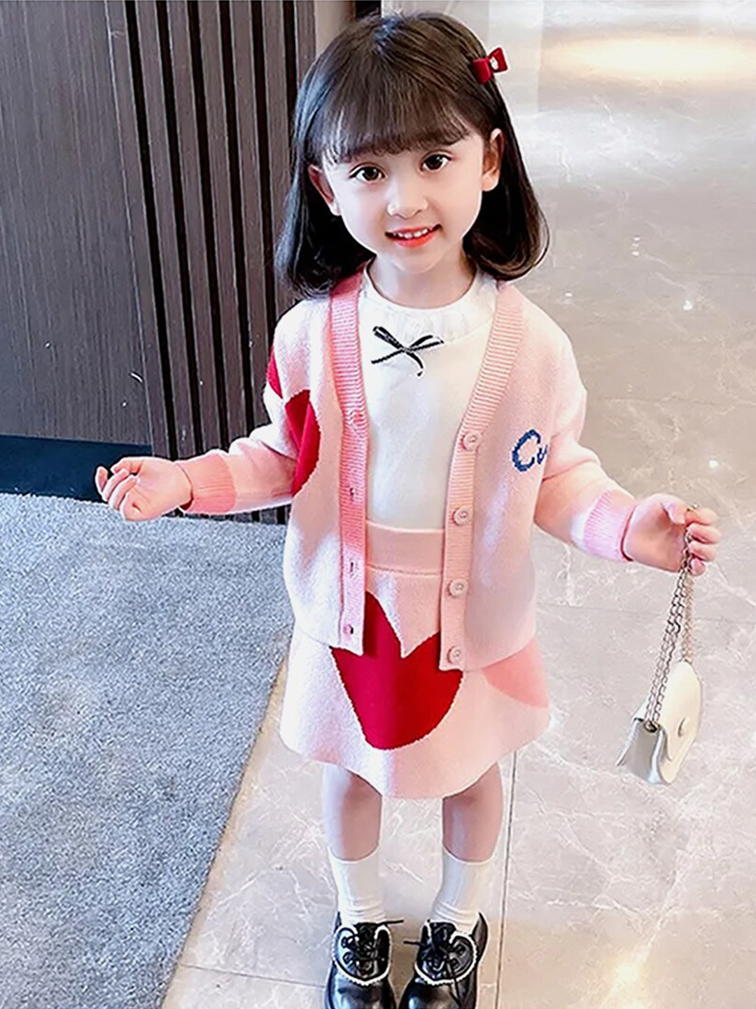 Little Surprise Box LLP Girls Printed Shirt with Skirt