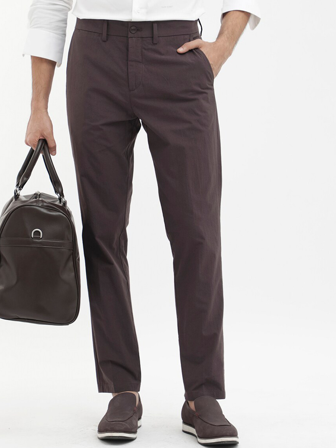 RARE RABBIT Men Harlow Mid Rise Regular Fit Trouser