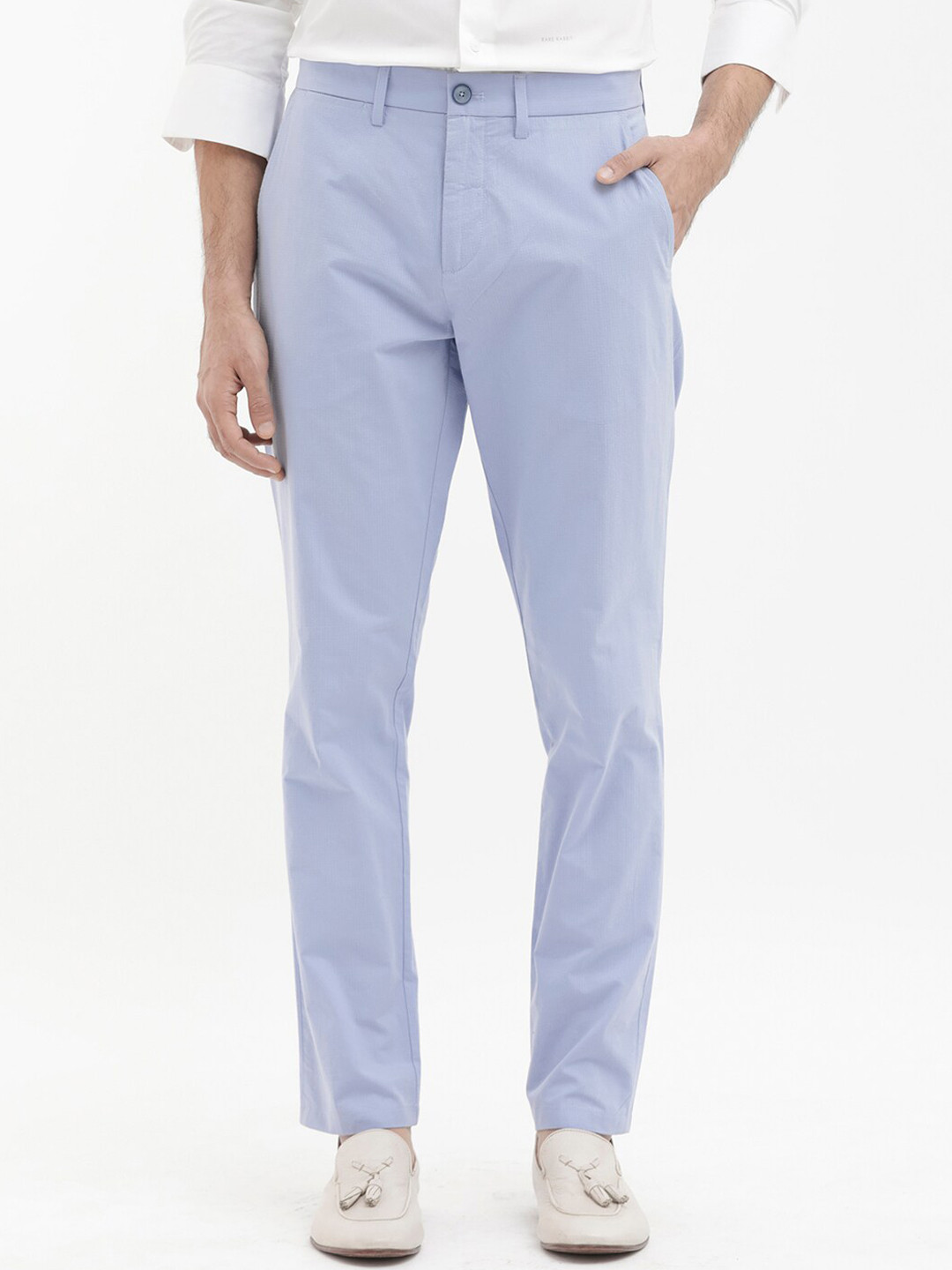 RARE RABBIT Men Harlow Mid Rise Cotton Regular Fit Trouser