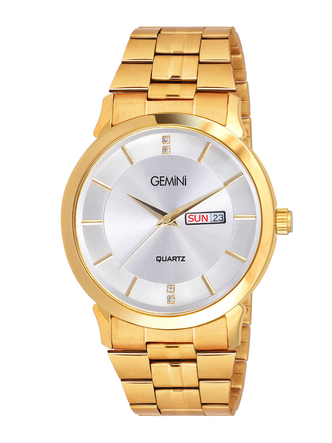 GEMINI Men Dial & Stainless Steel Bracelet Style Straps Round Analogue Watch BSN 3505YM01