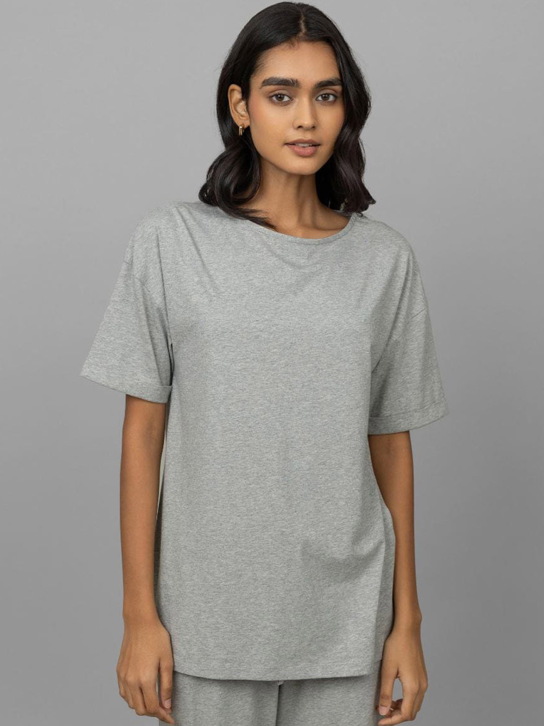 necesera Round Neck Long Lounge T-shirt