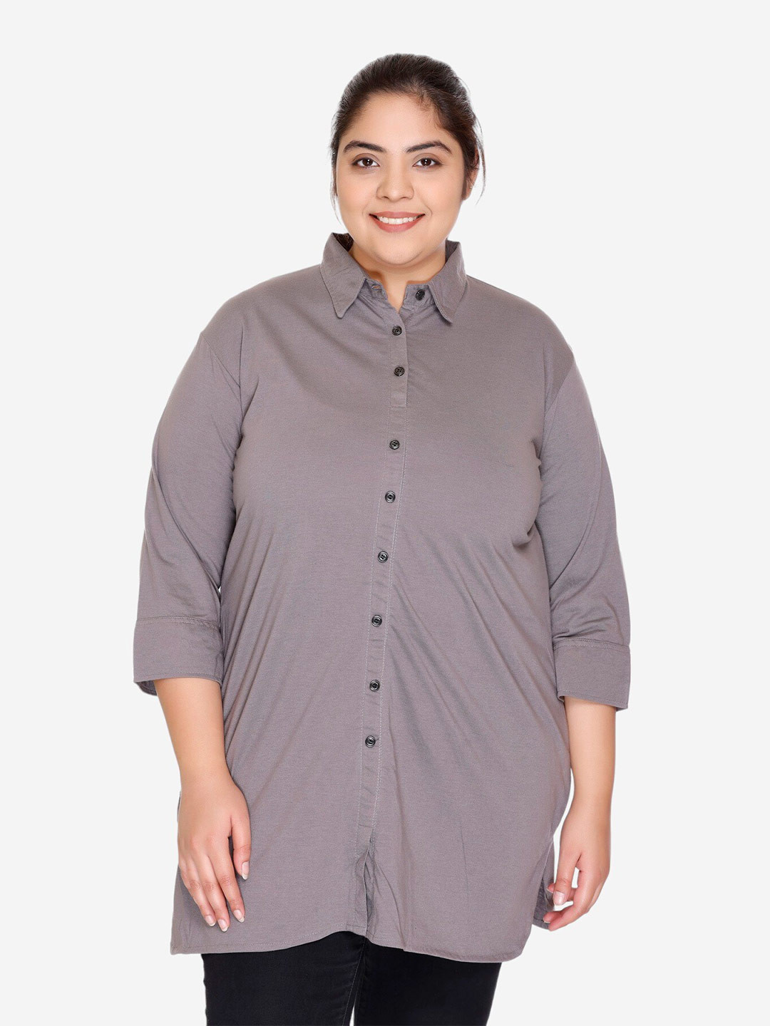 IN Love Plus Size Classic Cotton Casual Shirt