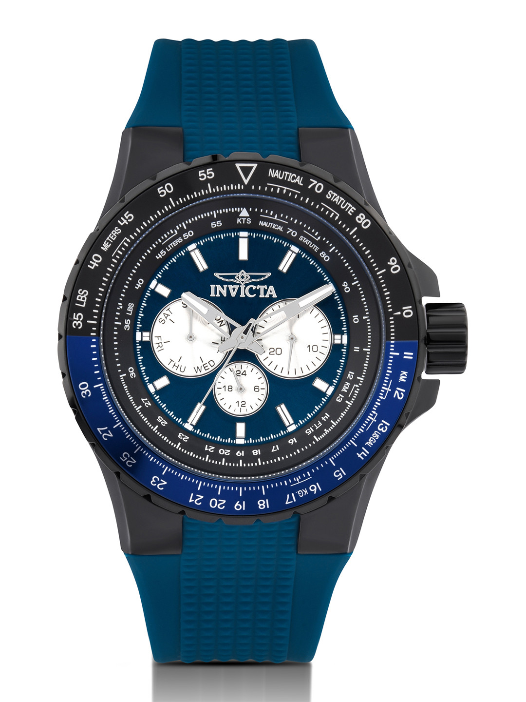 Invicta Men Aviator Black & Blue Dial Quartz Analog Watch 33037