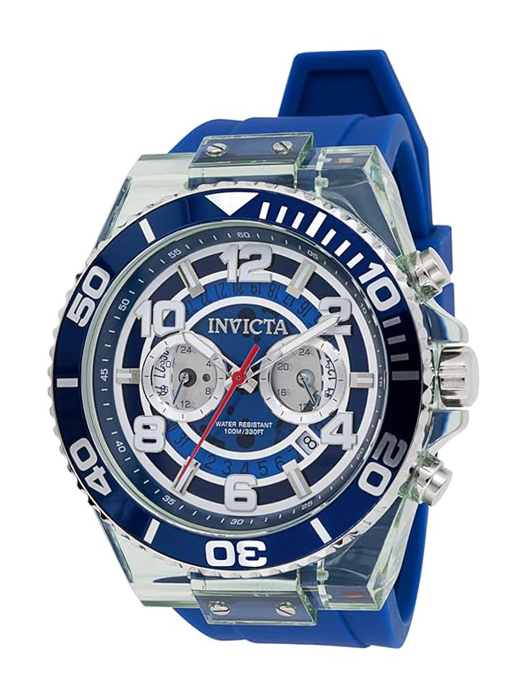 Invicta Men Speedway Chronograph Silver & Blue Dial Quartz Analog Watch 44375