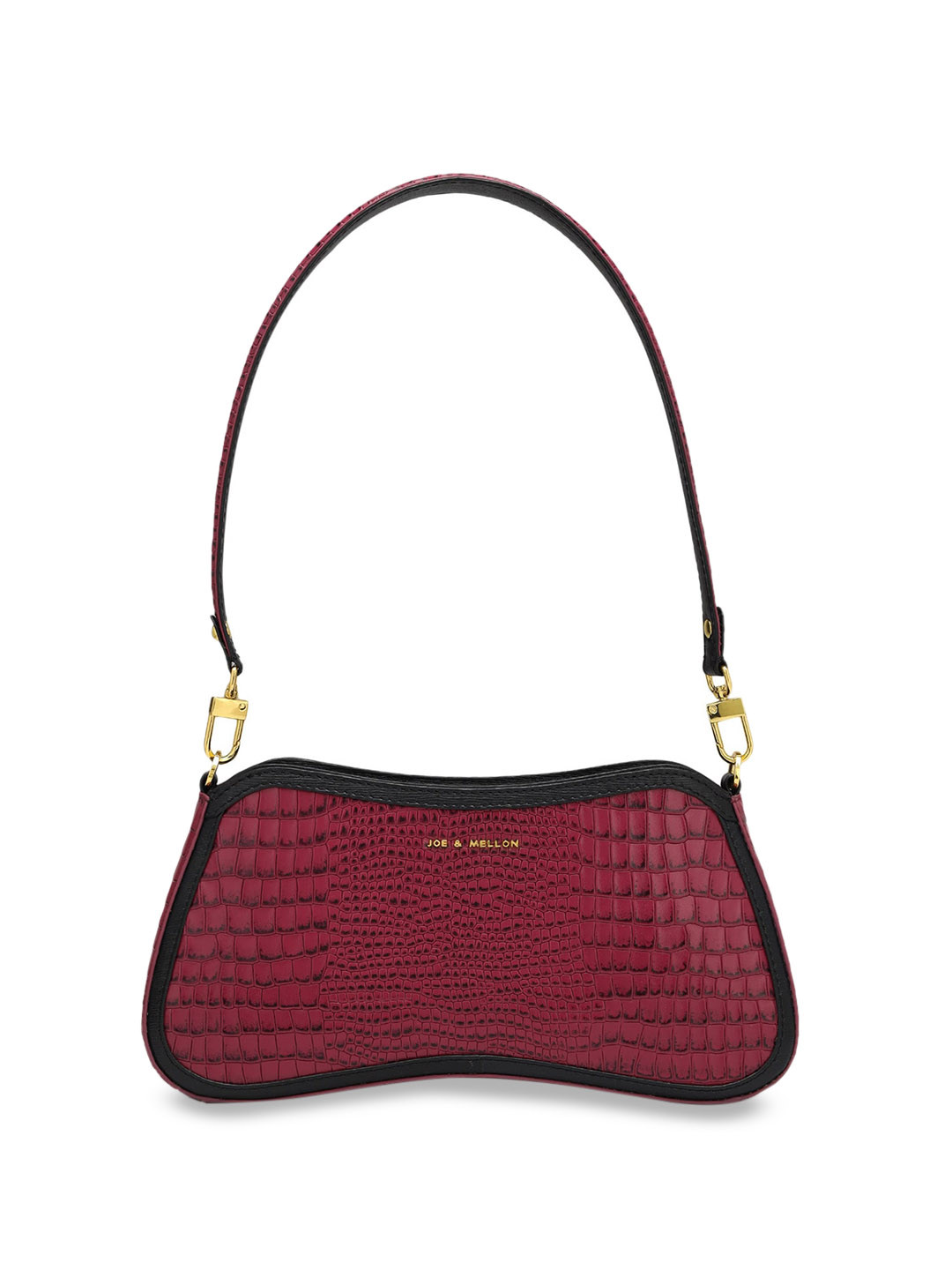 Joe & Mellon Animal Textured Leather Structured Handheld Bag