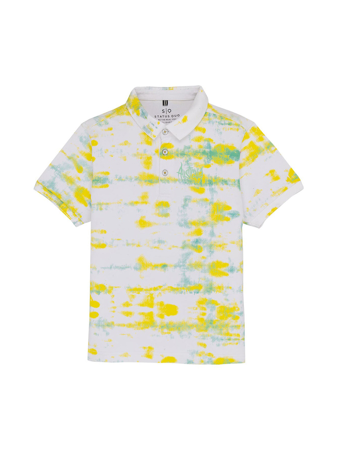 Status Quo Kids Tie & Dye Polo Collar T-shirt