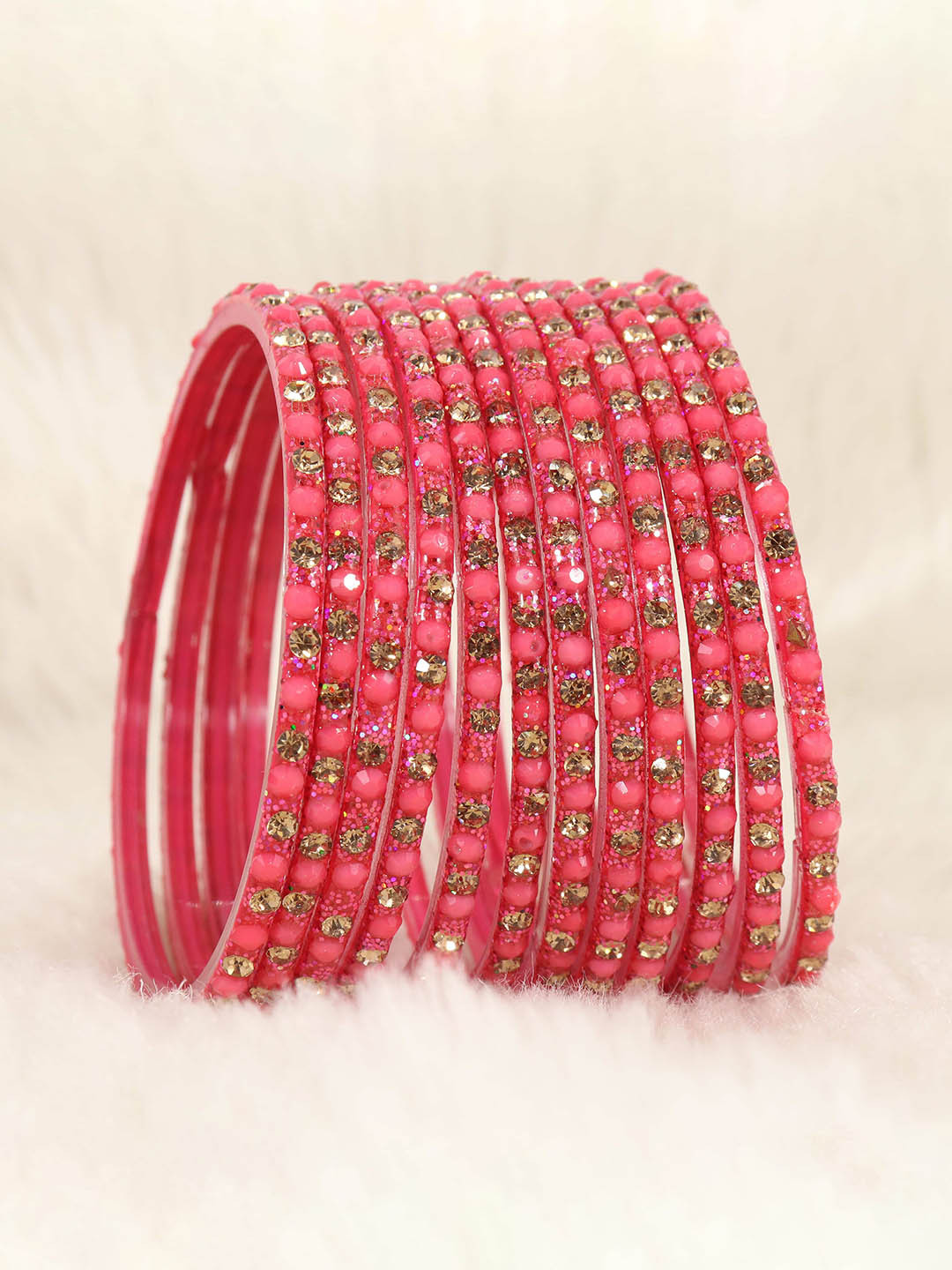 LAVAZZA Set Of 12 Glass-Studded Bangles