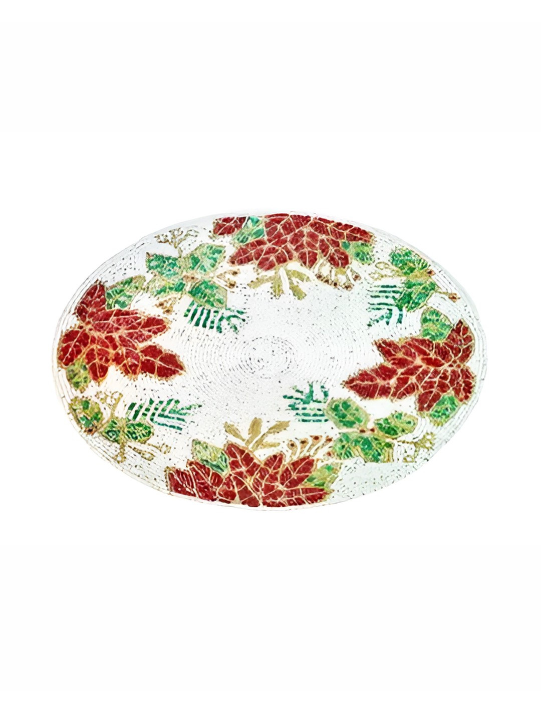 PURINA'S White & Red Dining Table Beaded Placemat