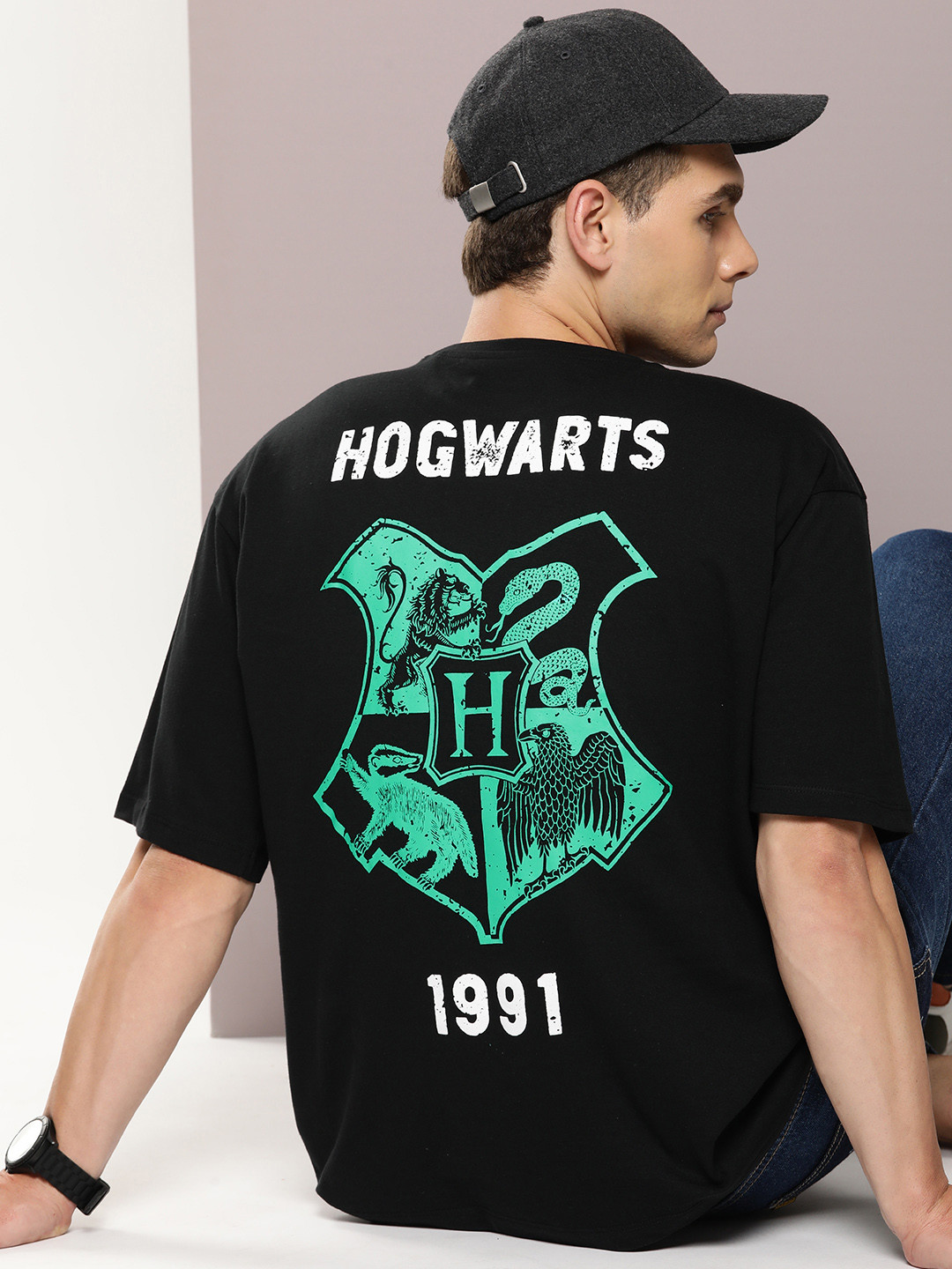 Kook N Keech Harry Potter Printed Pure Cotton Oversized T-shirt