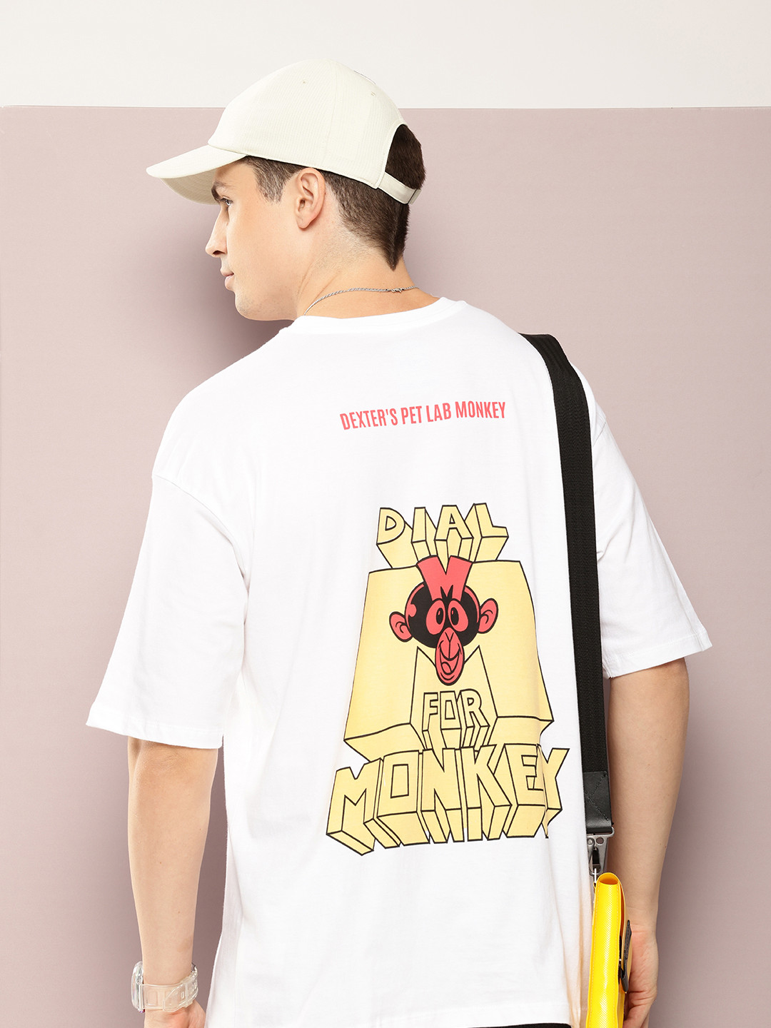 Dexter by Kook N Keech Dexter Printed Drop-Shoulder Sleeves Pure Cotton Oversized T-shirt