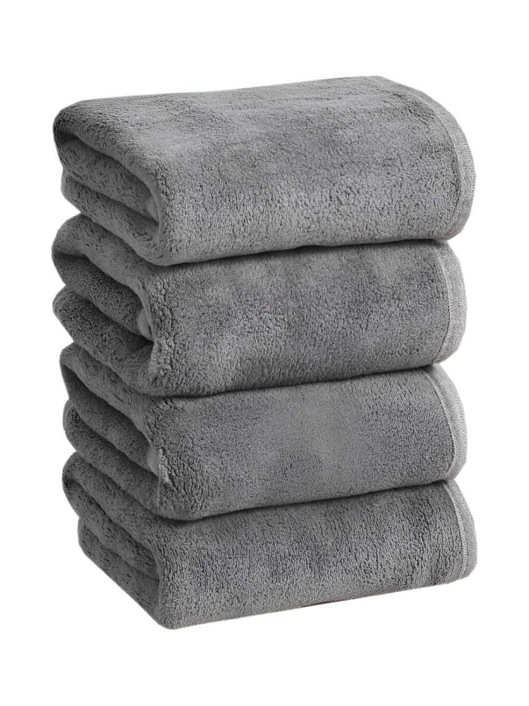 Cotton Bolls Textiles Grey 4 Pieces 300 GSM Super Soft Hand Towel